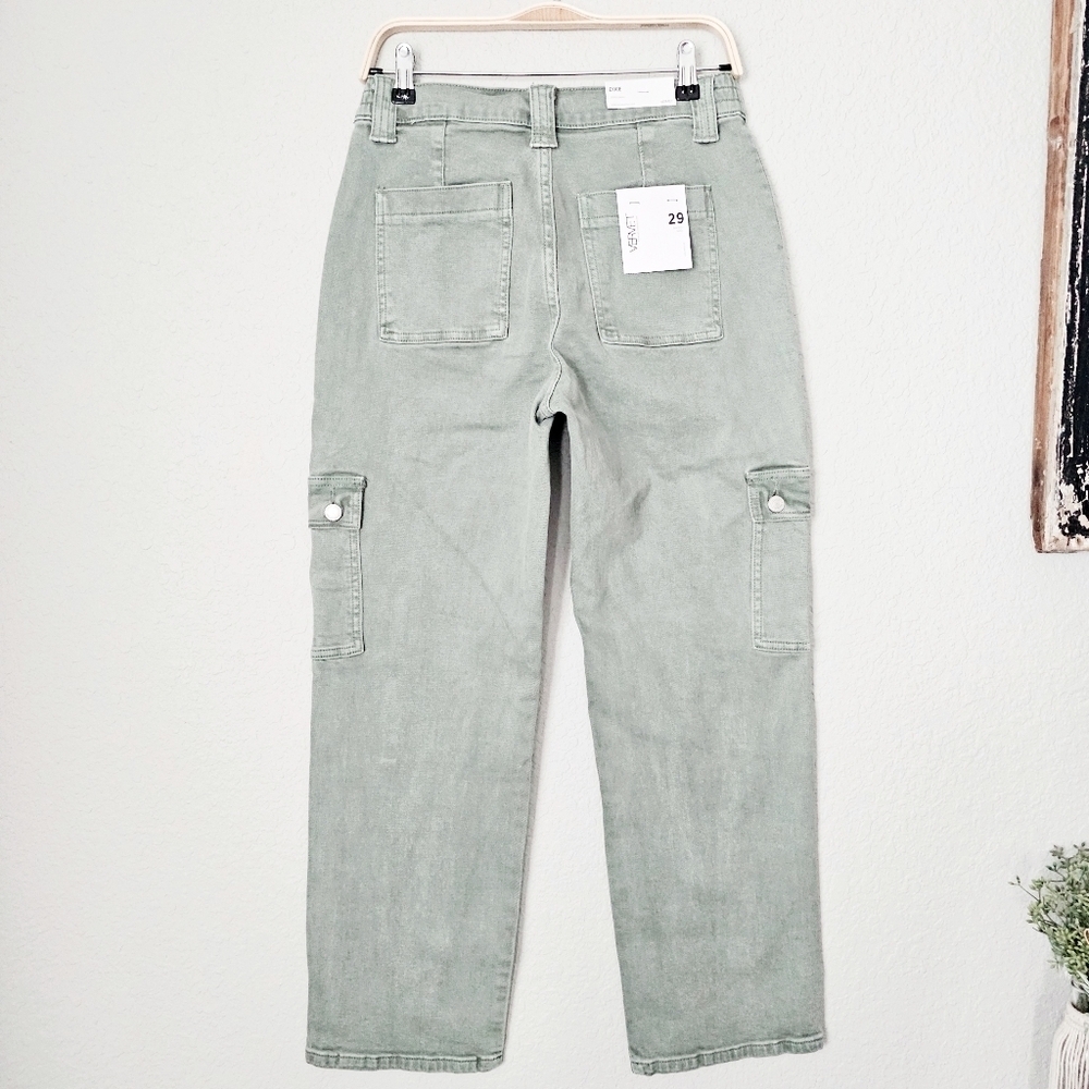 Vervet HR Straight Fit Jeans Utility Cargo Olive Dixie Patch Pocket 9/29 NEW - Picture 11 of 16